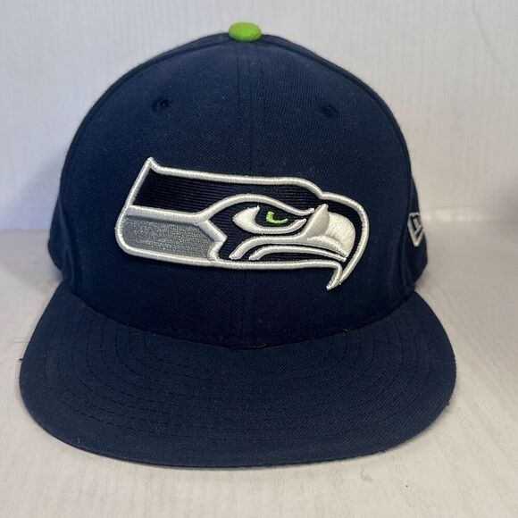 NFL Seattle Seahawks Fitted Hat 7 1/4 New Era 59Fifty - Picture 1 of 9